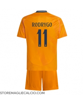 Real Madrid Rodrygo Goes #11 Maglia Gara Trasferta Repliche 2024-25 Bambino